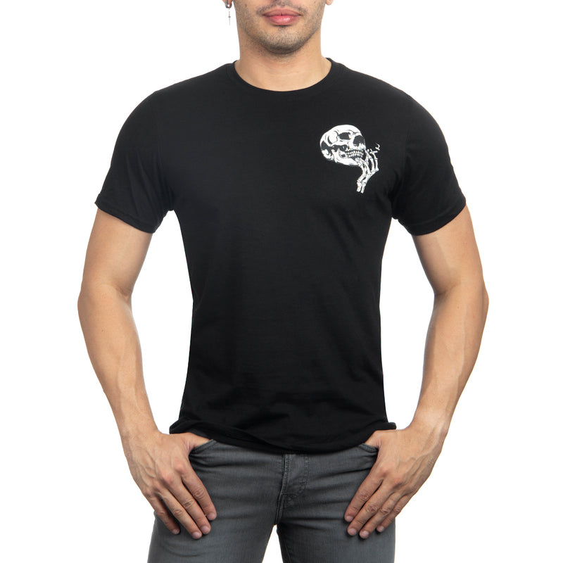 Playera negra online estampada