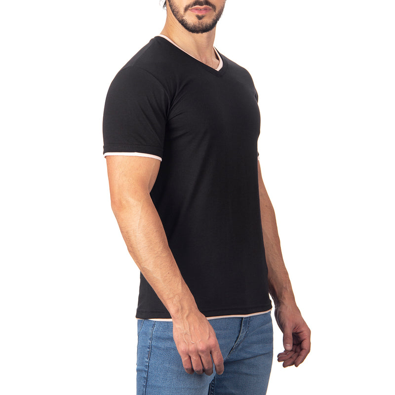 Playera best sale negra basica