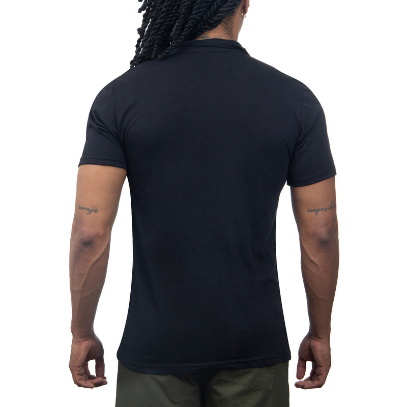 Playera Tipo Polo Negra Exchange Caf Exchange Cafe